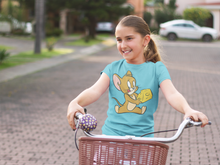 Load image into Gallery viewer, Cute Cartoon Half Sleeves T-Shirt For Girls -KidsFashionVilla
