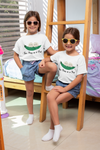 Two Peas In A Pod Sisters Matching Kids Half Sleeves T-Shirts -KidsFashionVilla