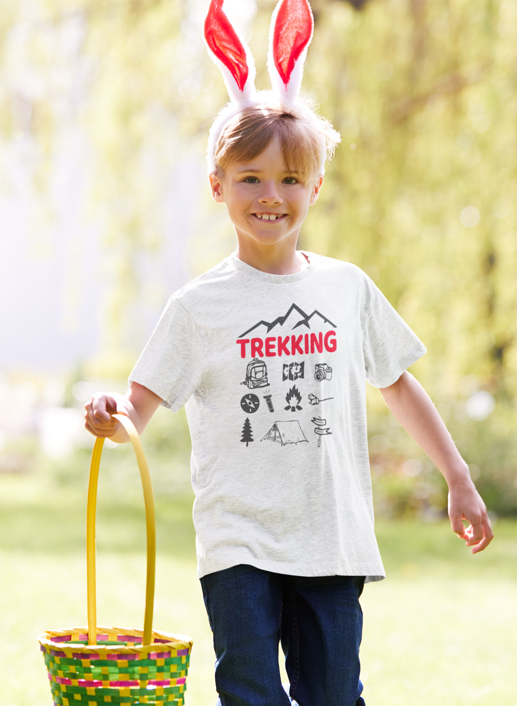 Trekking Half Sleeves T-Shirt for Boy-KidsFashionVilla