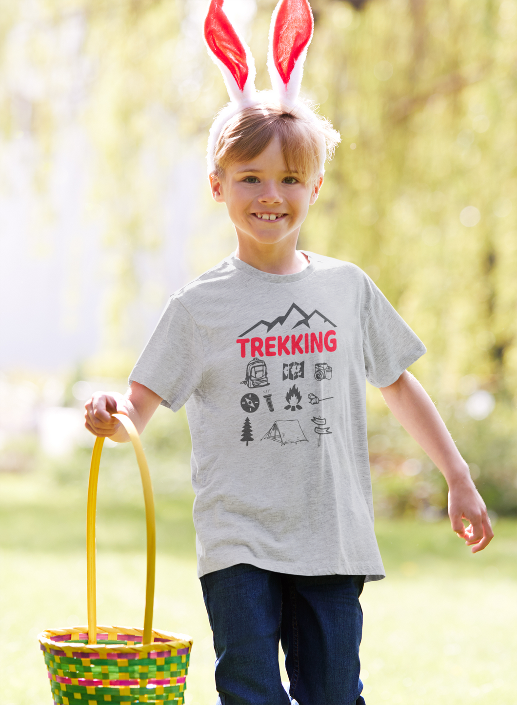 Trekking Half Sleeves T-Shirt for Boy-KidsFashionVilla