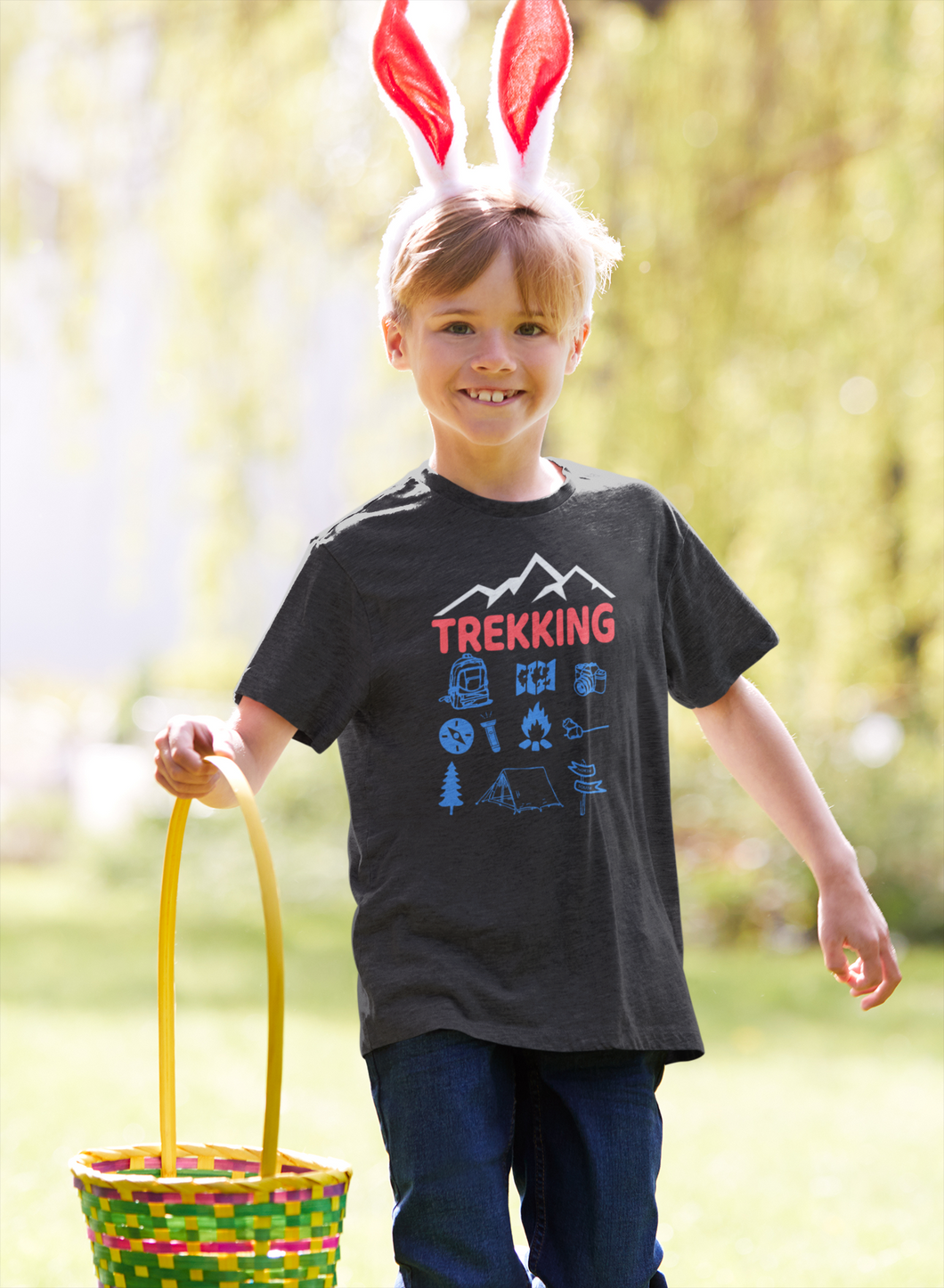 Trekking Half Sleeves T-Shirt for Boy-KidsFashionVilla