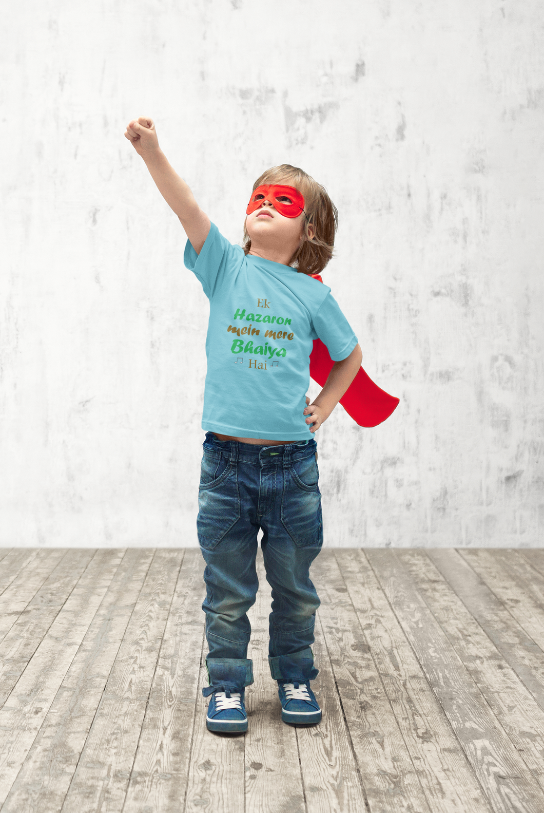 Ek Hazaro Mein Mere Bhaiya Half Sleeves T-Shirt for Boy-KidsFashionVilla