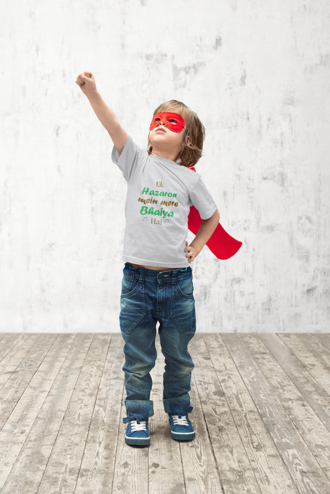 Ek Hazaro Mein Mere Bhaiya Half Sleeves T-Shirt for Boy-KidsFashionVilla