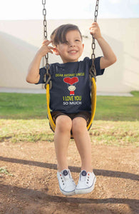 Custom Name I love My Uncle So Much Half Sleeves T-Shirt for Boy-KidsFashionVilla