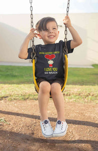 Custom Name I love My Uncle So Much Half Sleeves T-Shirt for Boy-KidsFashionVilla