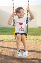 Load image into Gallery viewer, Custom Name I love My Uncle So Much Half Sleeves T-Shirt for Boy-KidsFashionVilla
