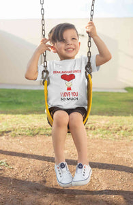 Custom Name I love My Uncle So Much Half Sleeves T-Shirt for Boy-KidsFashionVilla