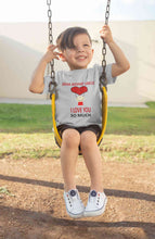 Load image into Gallery viewer, Custom Name I love My Uncle So Much Half Sleeves T-Shirt for Boy-KidsFashionVilla
