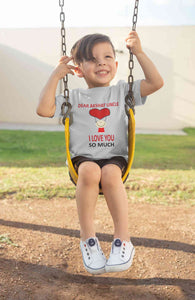 Custom Name I love My Uncle So Much Half Sleeves T-Shirt for Boy-KidsFashionVilla