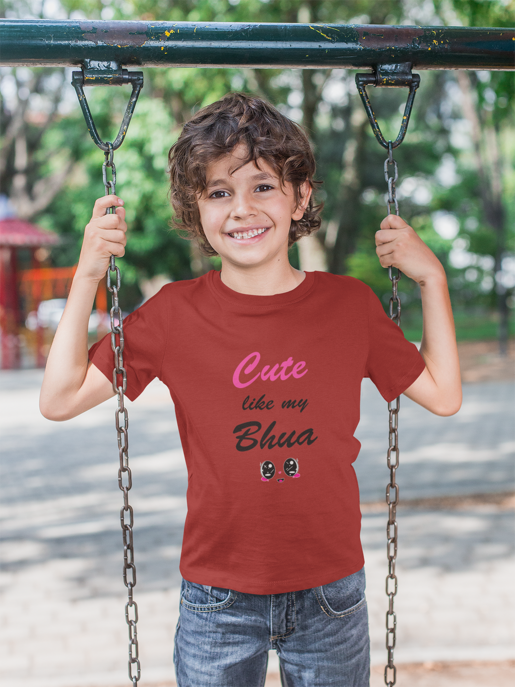 Cute Like My Bhua Half Sleeves T-Shirt for Boy-KidsFashionVilla