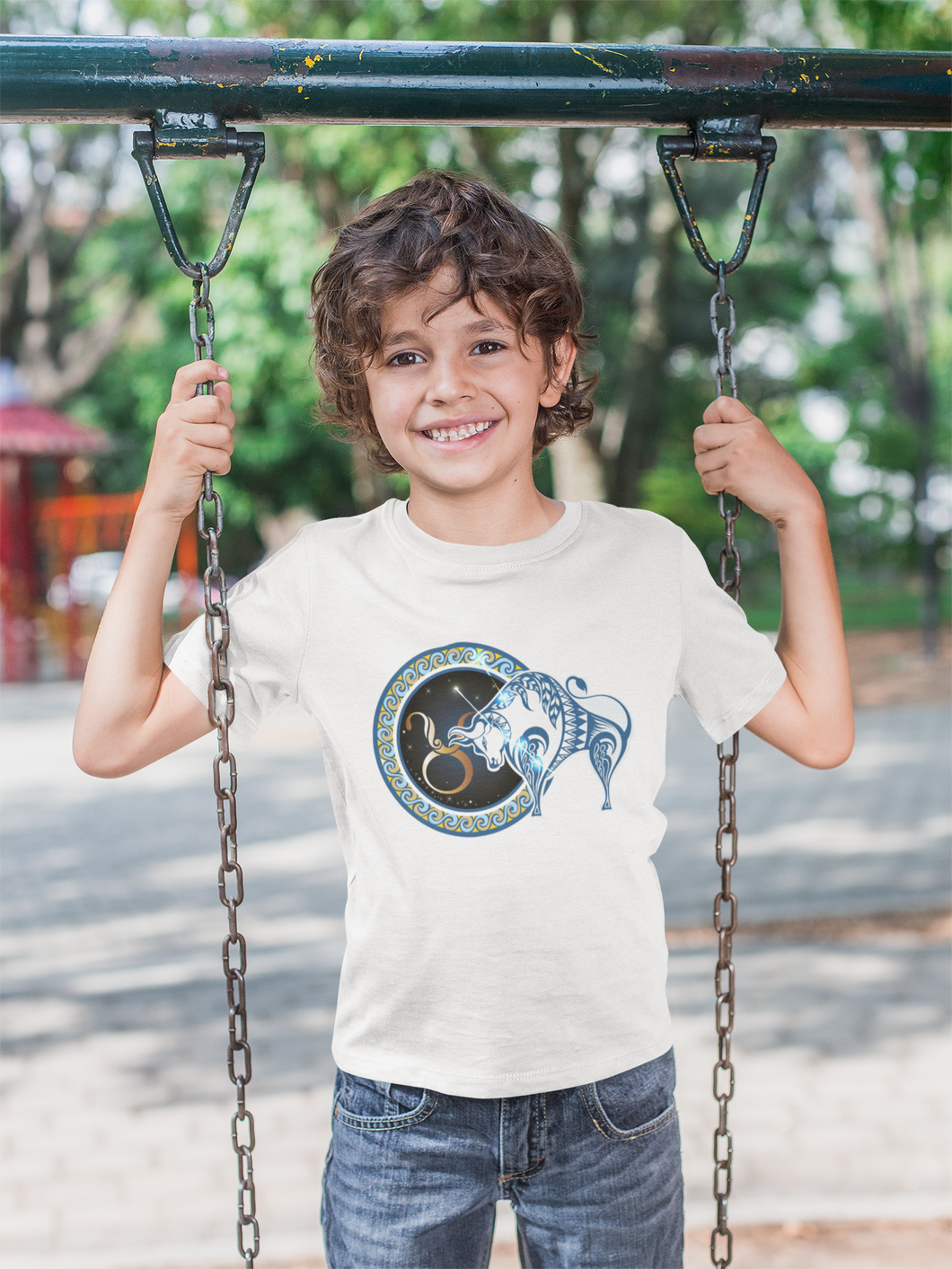 Taurus Zodiac Sign Half Sleeves T-Shirt for Boy-KidsFashionVilla