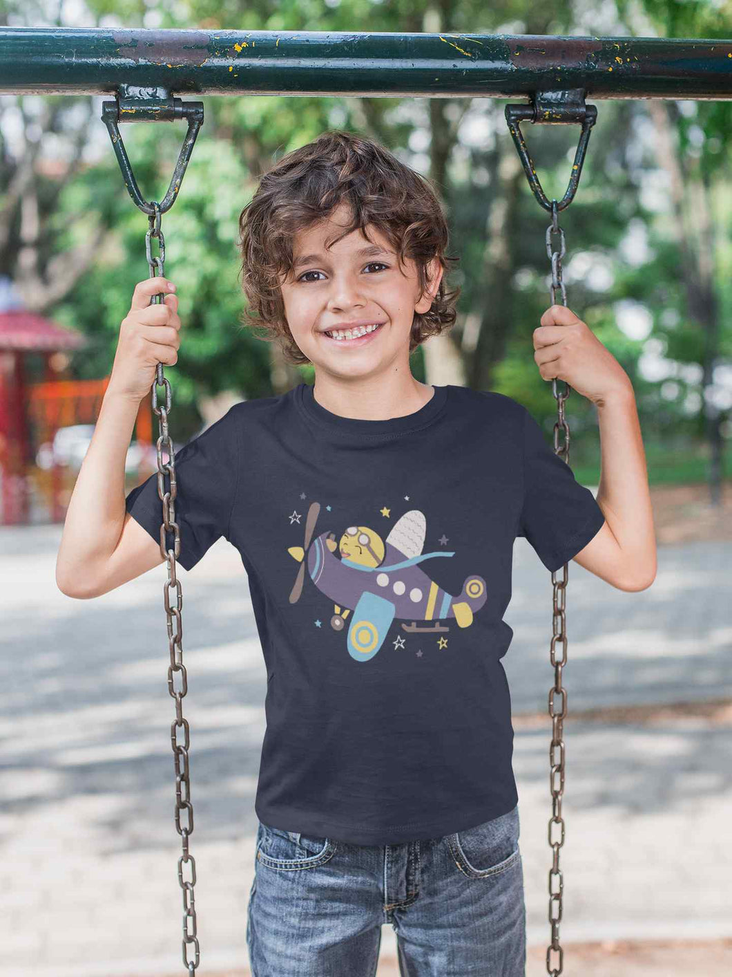 Jumbo Jet Cartoon Half Sleeves T-Shirt for Boy-KidsFashionVilla