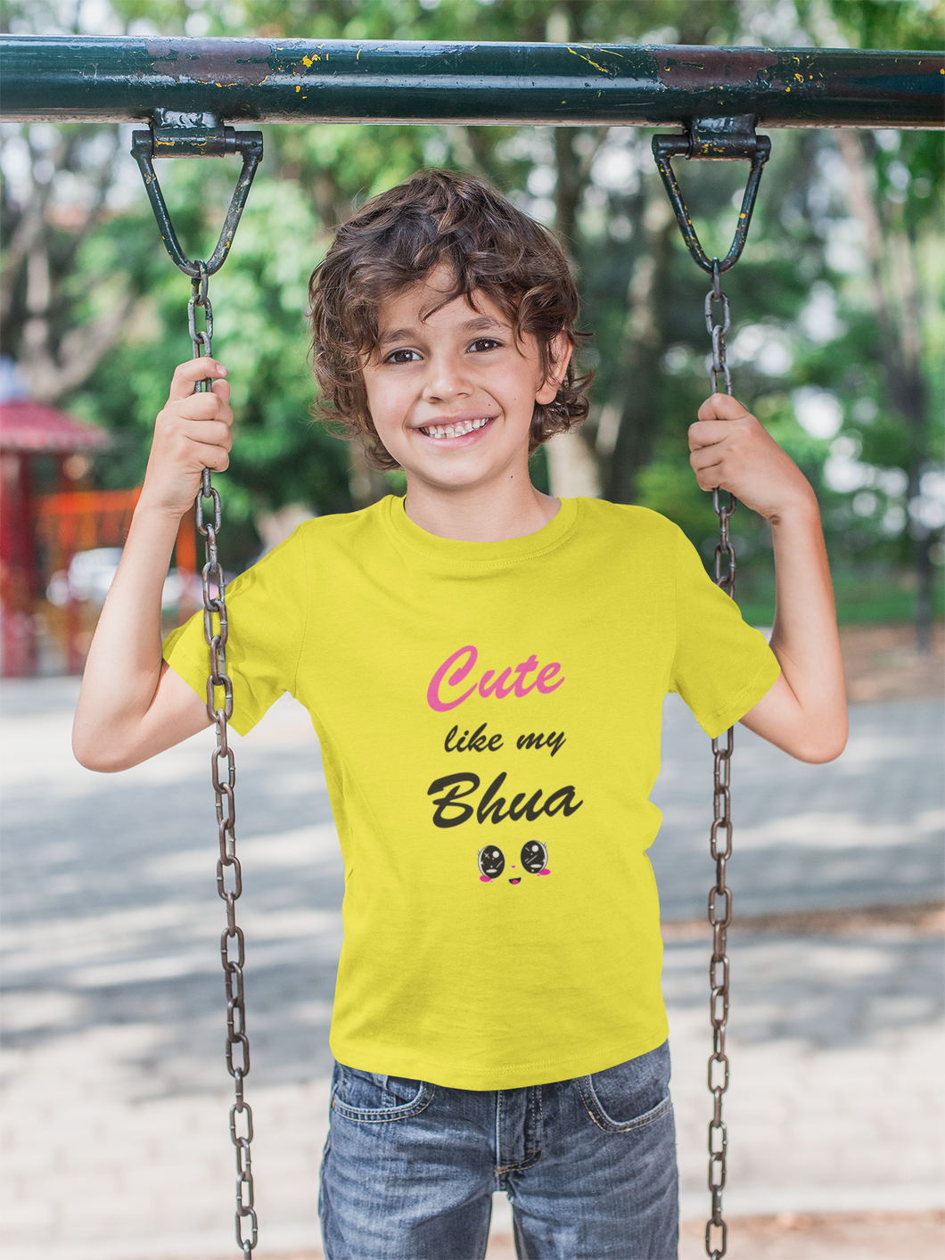 Cute Like My Bhua Half Sleeves T-Shirt for Boy-KidsFashionVilla