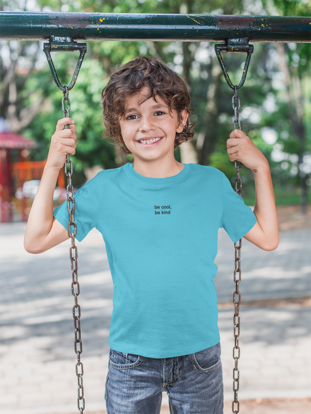 Be Cool Be Kind Minimals Half Sleeves T-Shirt for Boy-KidsFashionVilla