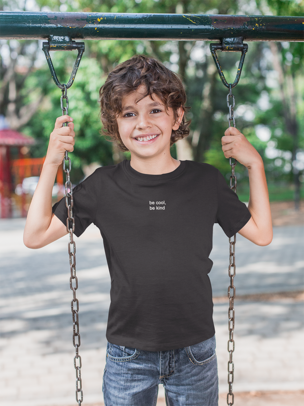 Be Cool Be Kind Minimals Half Sleeves T-Shirt for Boy-KidsFashionVilla