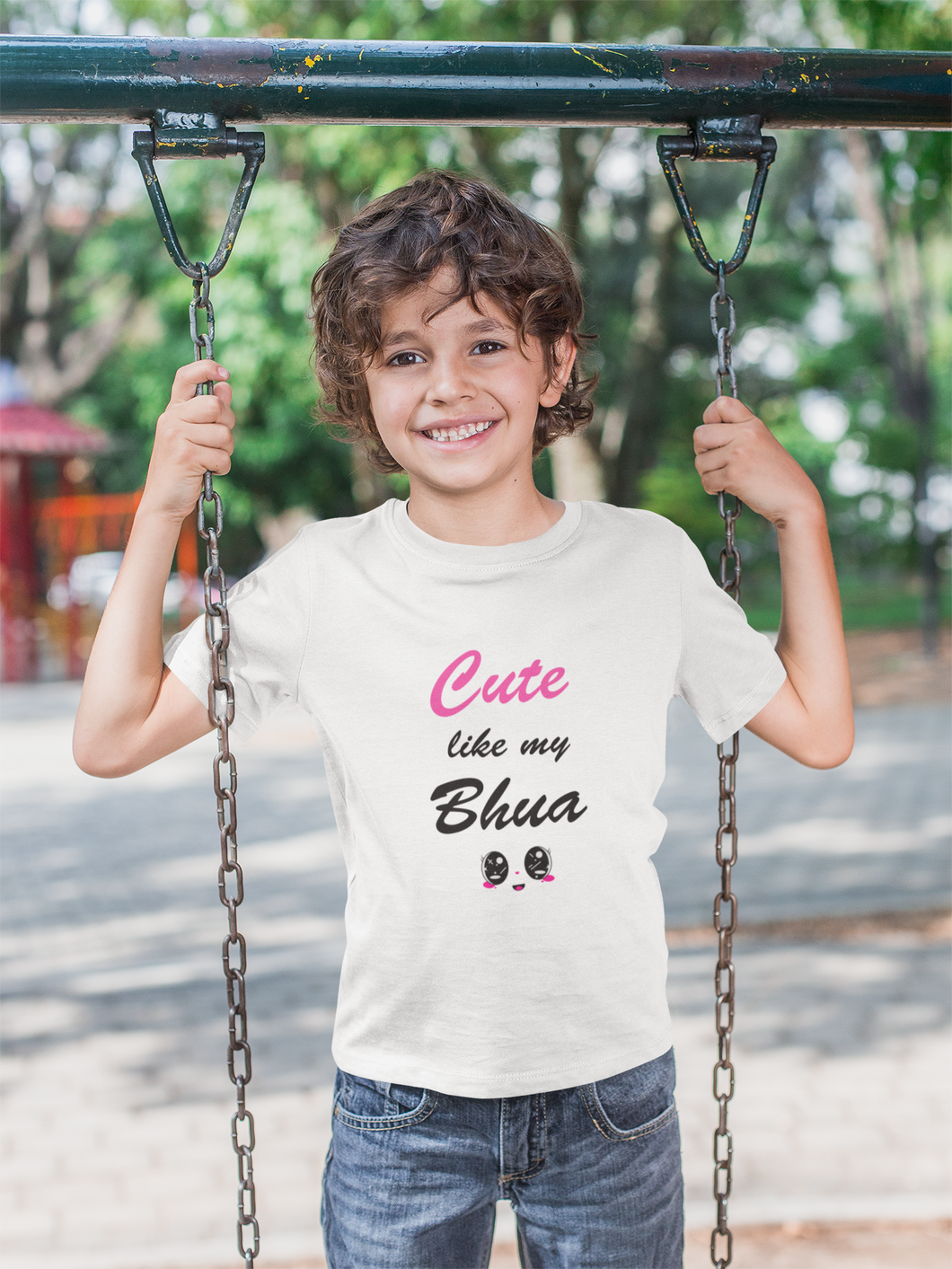 Cute Like My Bhua Half Sleeves T-Shirt for Boy-KidsFashionVilla