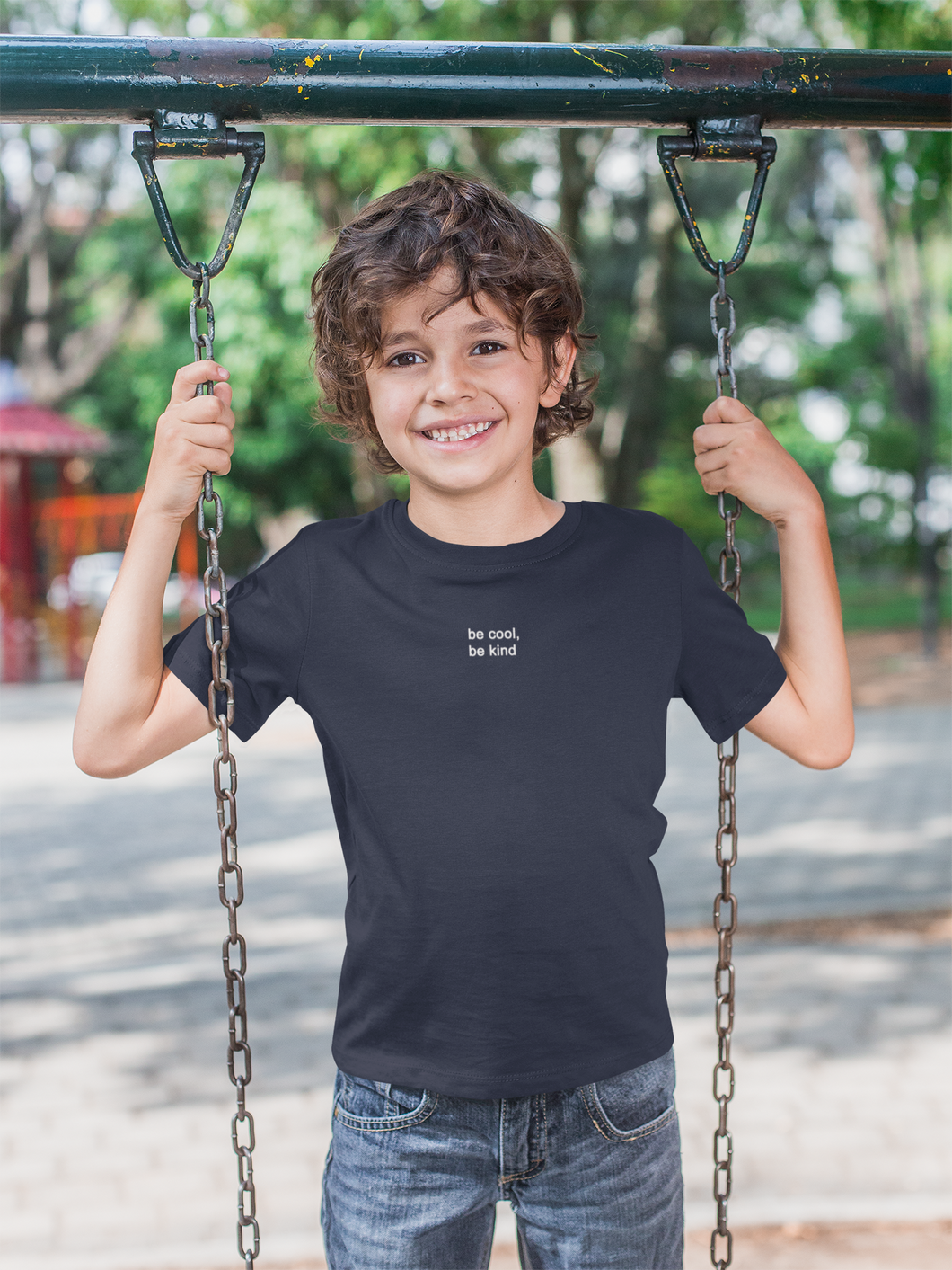 Be Cool Be Kind Minimals Half Sleeves T-Shirt for Boy-KidsFashionVilla