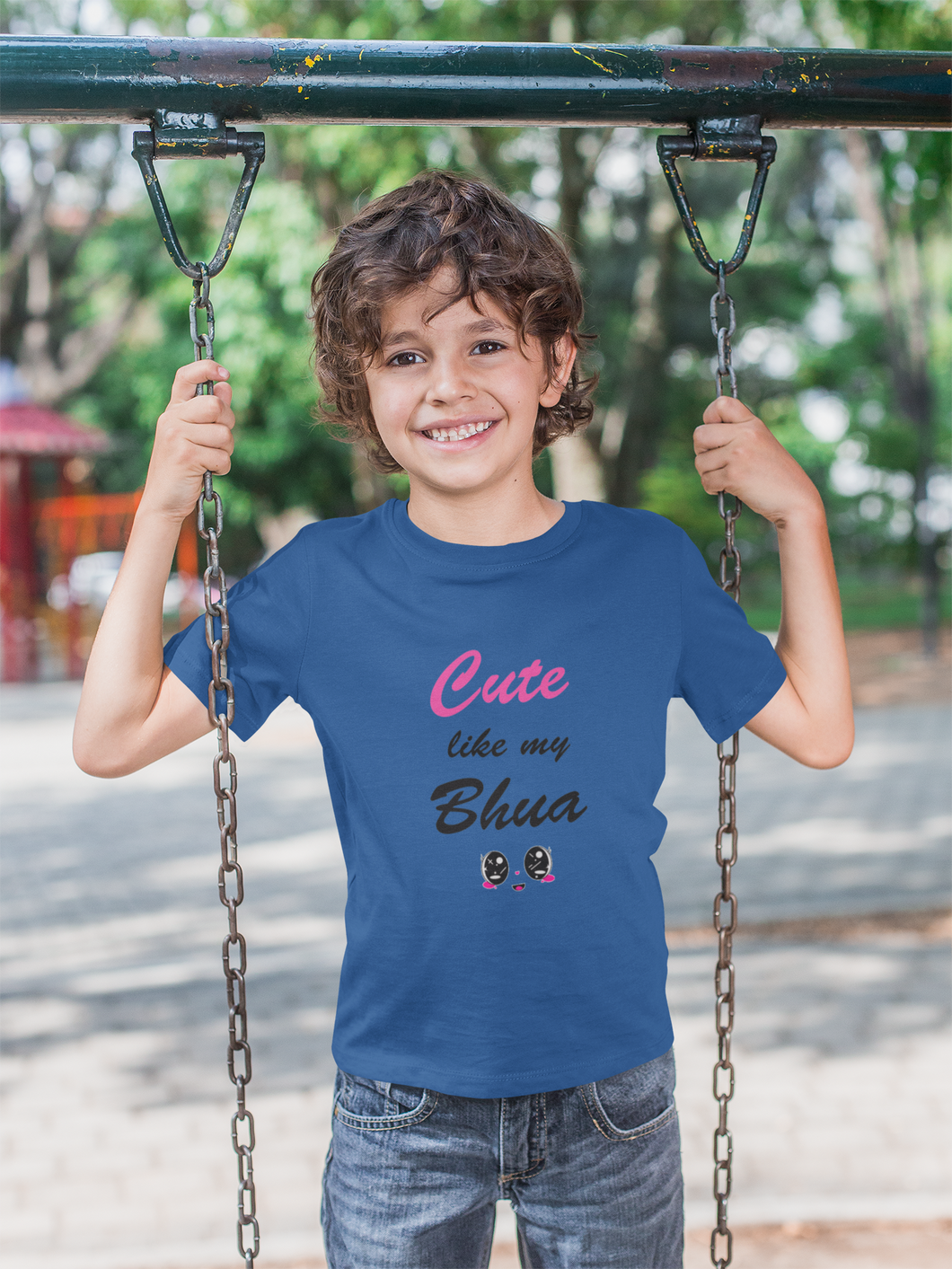 Cute Like My Bhua Half Sleeves T-Shirt for Boy-KidsFashionVilla