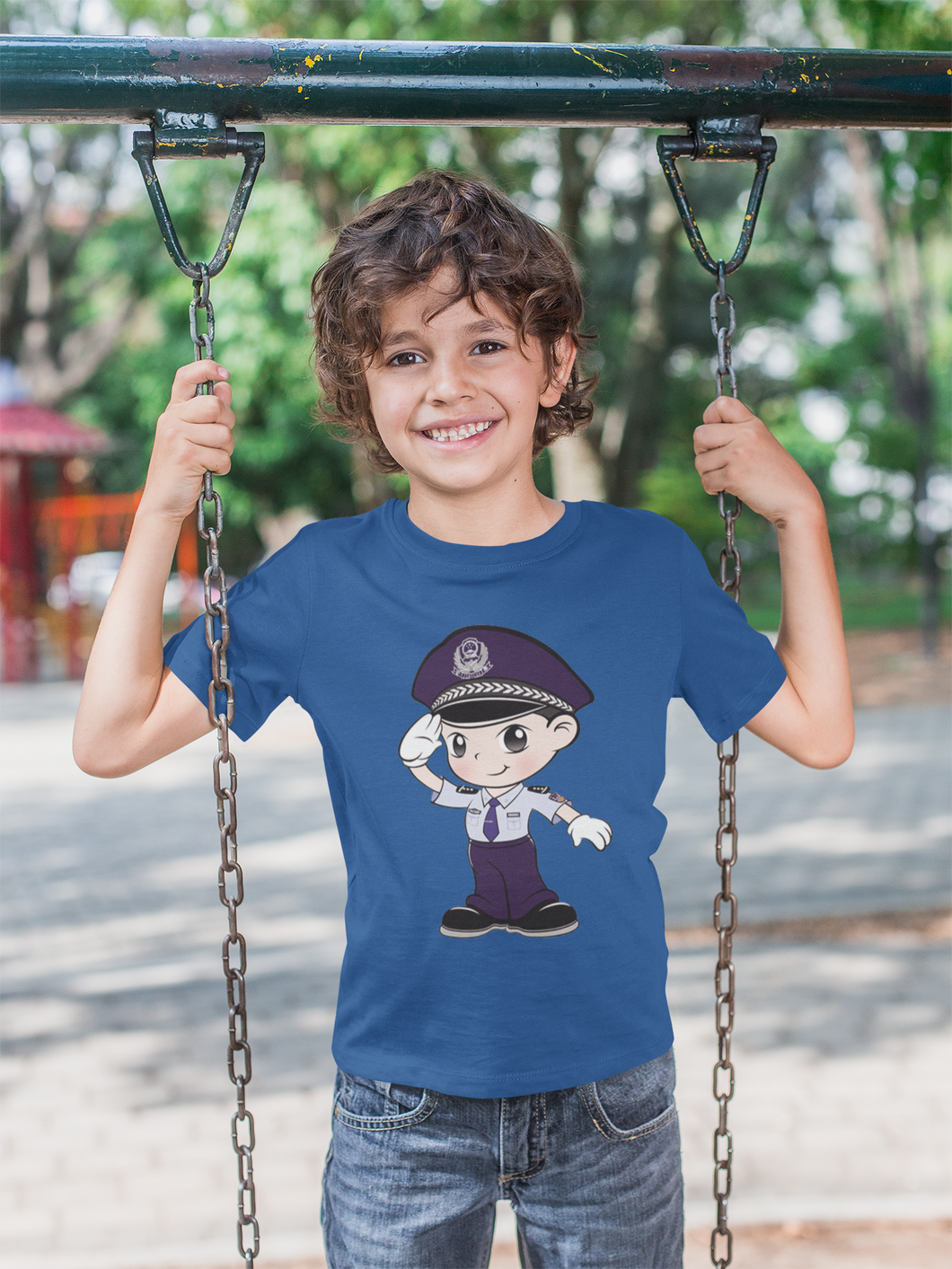 Future Police Half Sleeves T-Shirt for Boy-KidsFashionVilla