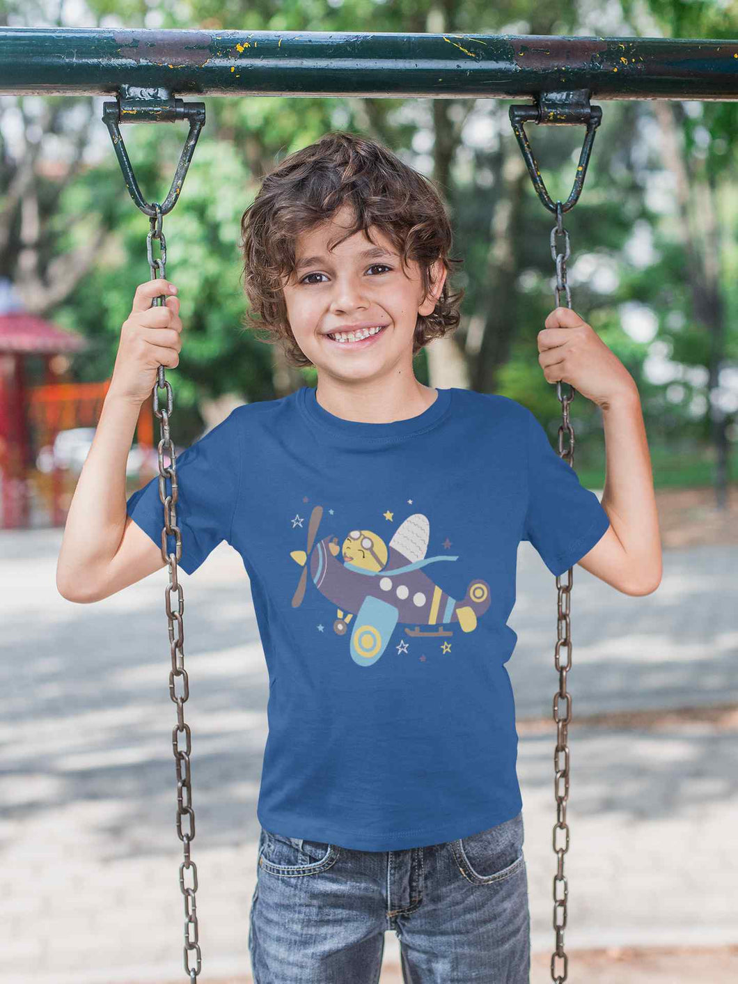Jumbo Jet Cartoon Half Sleeves T-Shirt for Boy-KidsFashionVilla