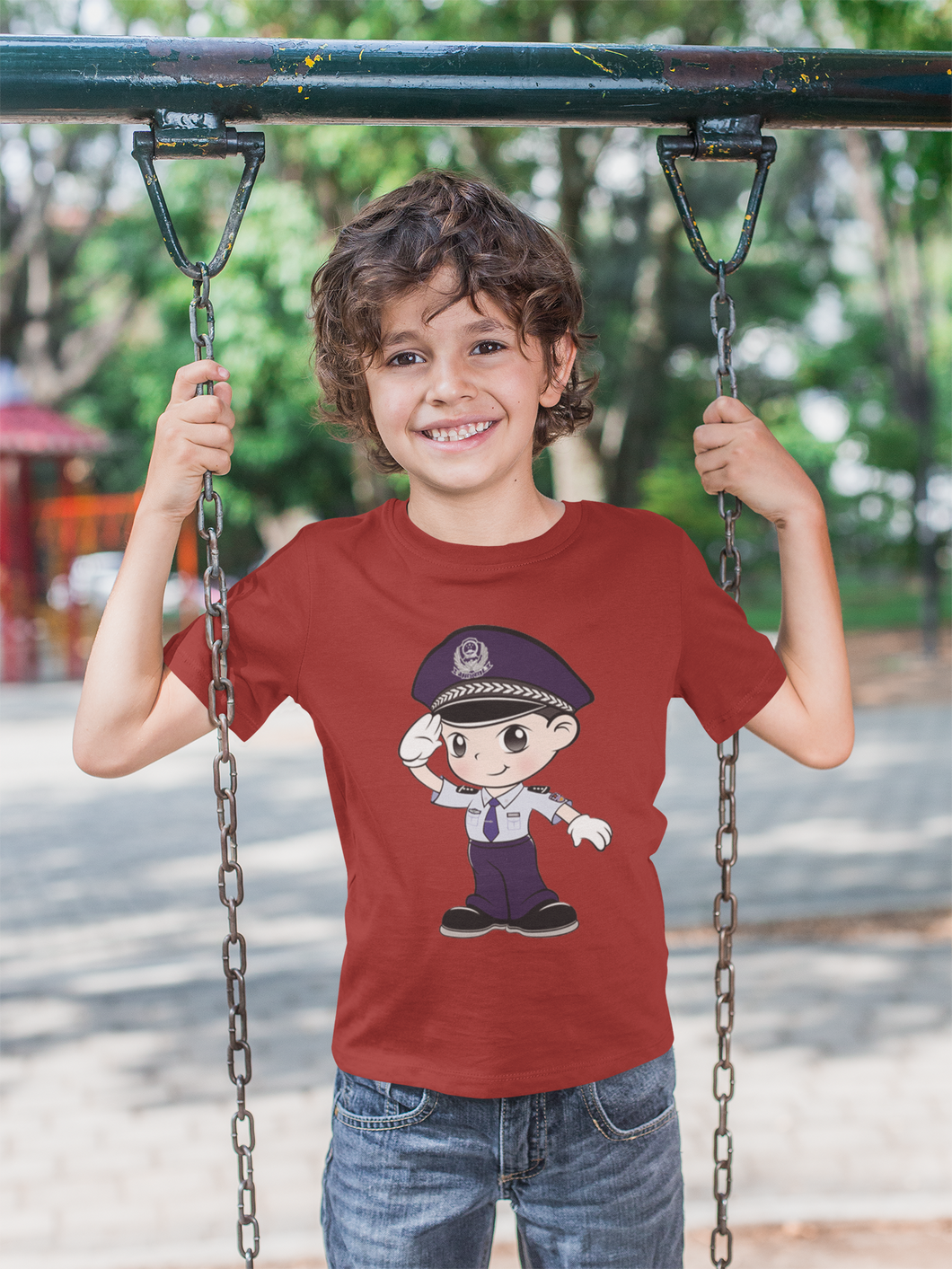 Future Police Half Sleeves T-Shirt for Boy-KidsFashionVilla