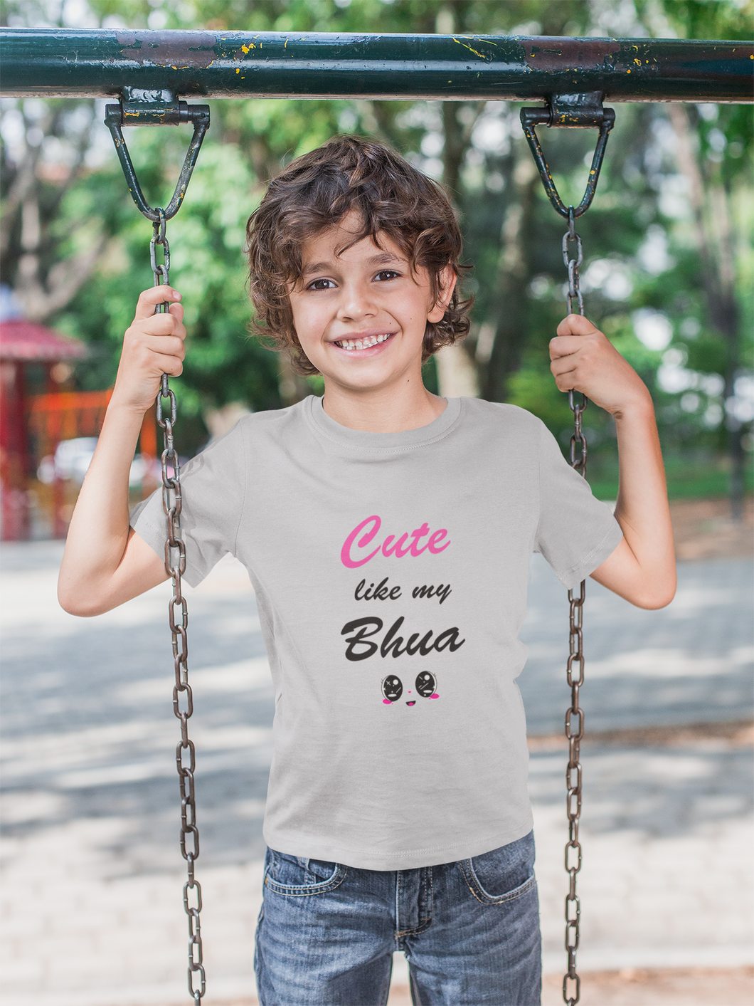 Cute Like My Bhua Half Sleeves T-Shirt for Boy-KidsFashionVilla