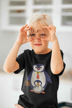 Load image into Gallery viewer, Papa And Baby Penguin Cartoon Half Sleeves T-Shirt for Boy-KidsFashionVilla
