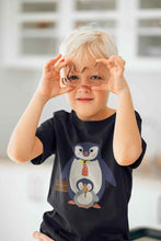 Load image into Gallery viewer, Papa And Baby Penguin Cartoon Half Sleeves T-Shirt for Boy-KidsFashionVilla
