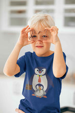 Load image into Gallery viewer, Papa And Baby Penguin Cartoon Half Sleeves T-Shirt for Boy-KidsFashionVilla
