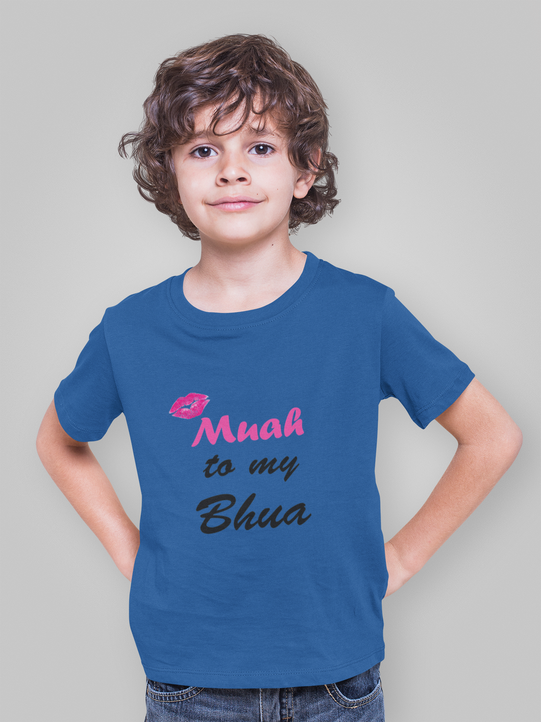 Muah To My Bhua Half Sleeves T-Shirt for Boy-KidsFashionVilla