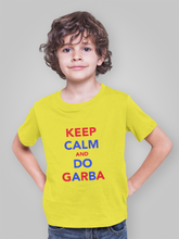Load image into Gallery viewer, Keep Clam And Do Garba Half Sleeves T-Shirt for Boy-KidsFashionVilla
