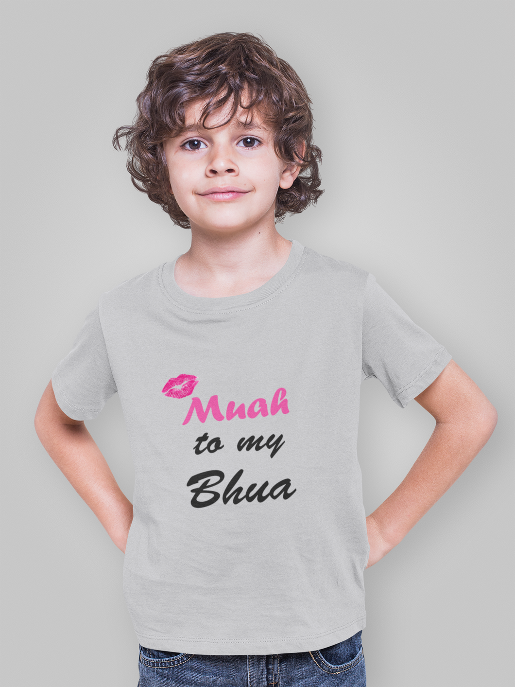 Muah To My Bhua Half Sleeves T-Shirt for Boy-KidsFashionVilla