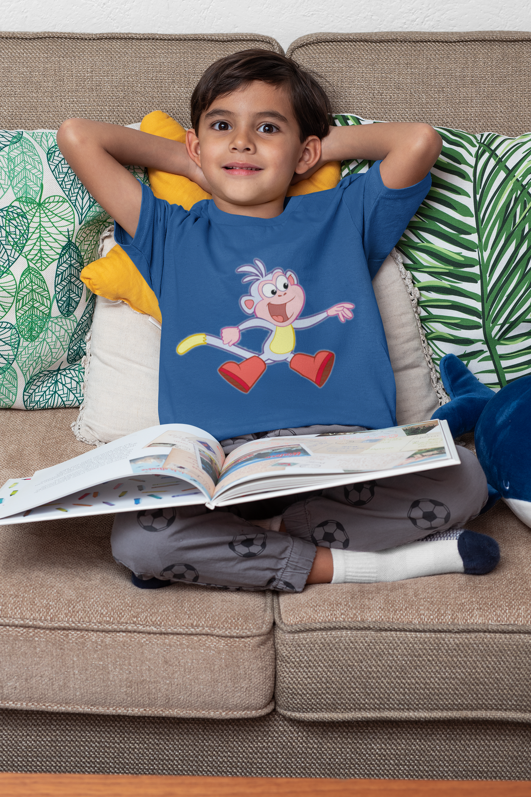 Cute Cartoon Half Sleeves T-Shirt for Boy-KidsFashionVilla