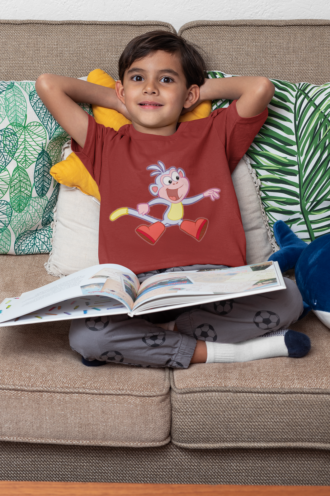 Cute Cartoon Half Sleeves T-Shirt for Boy-KidsFashionVilla