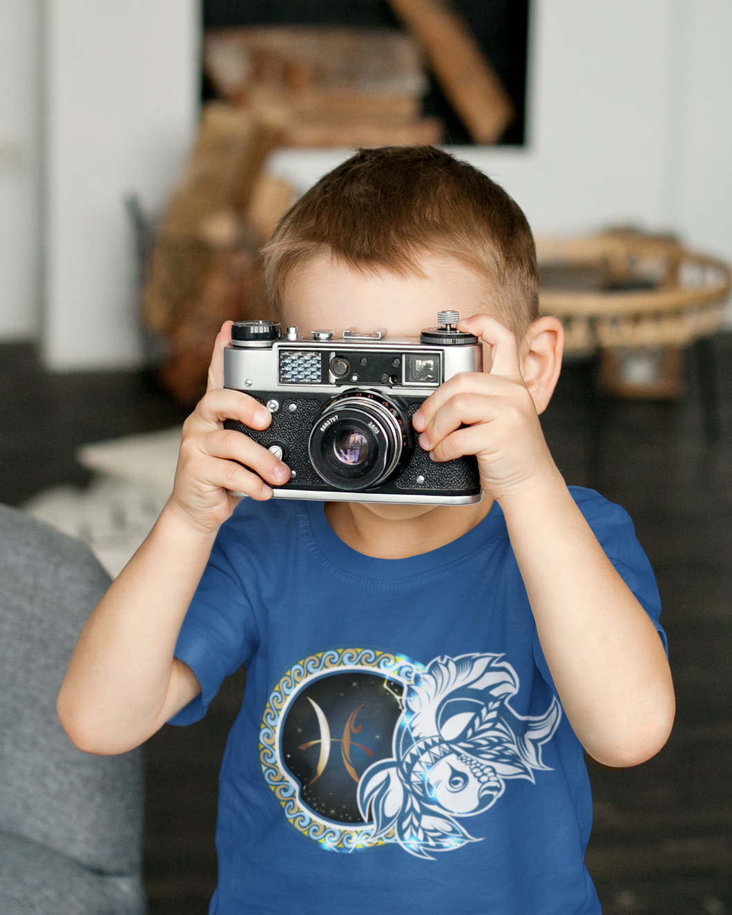 Pisces Zodiac Sign Half Sleeves T-Shirt for Boy-KidsFashionVilla