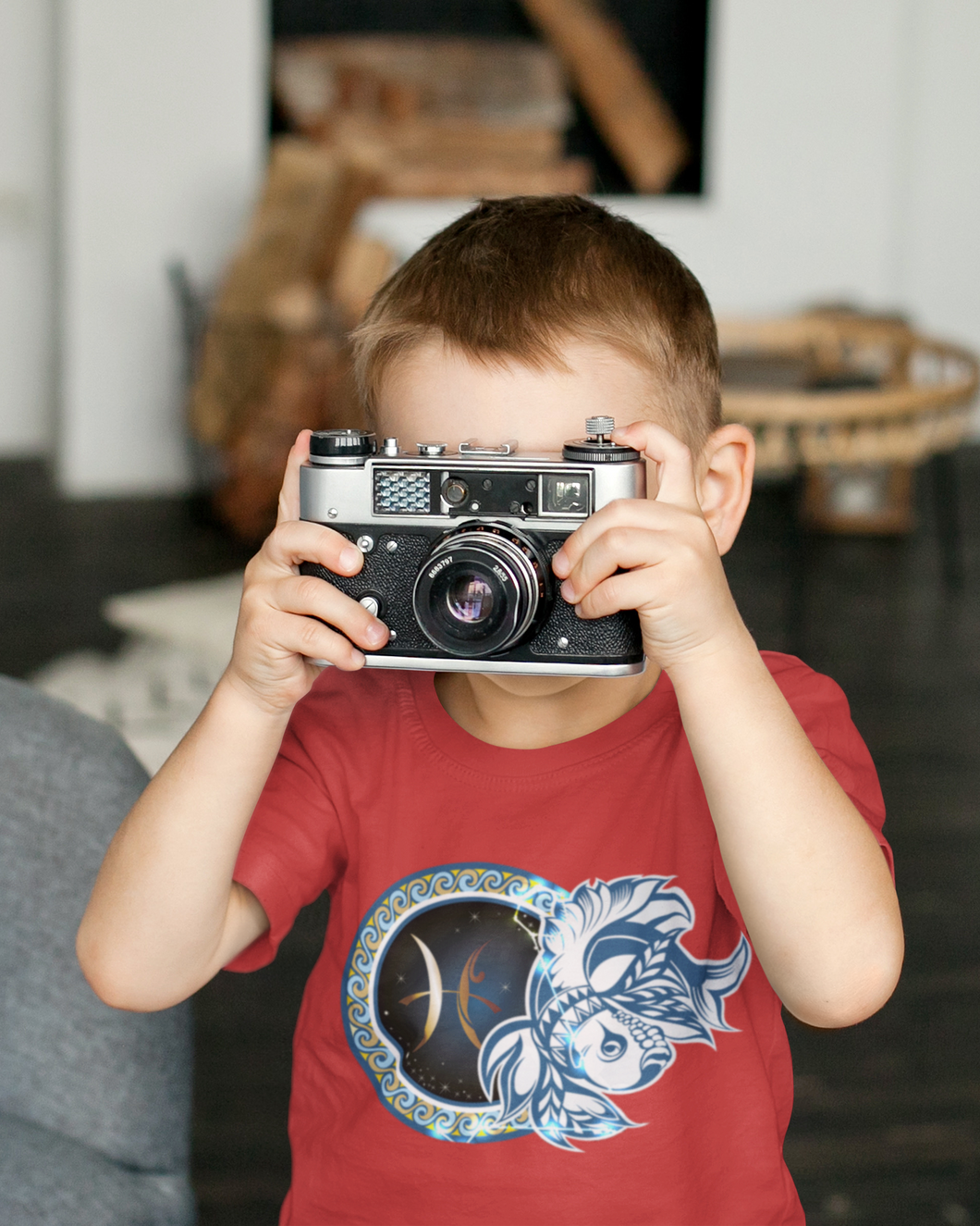Pisces Zodiac Sign Half Sleeves T-Shirt for Boy-KidsFashionVilla