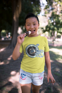 Cancer Zodiac Sign Half Sleeves T-Shirt For Girls -KidsFashionVilla