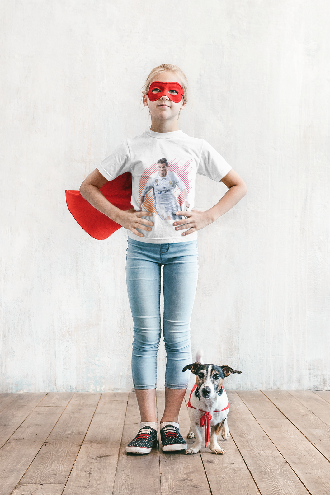 Ronaldo Half Sleeves T-Shirt For Girls -KidsFashionVilla