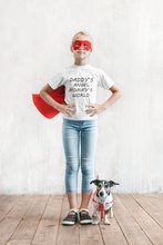 Load image into Gallery viewer, Daddys Angel Mommys World Half Sleeves T-Shirt For Girls -KidsFashionVilla
