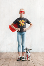 Load image into Gallery viewer, Cute Cartoon Half Sleeves T-Shirt For Girls -KidsFashionVilla
