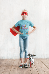 Cute Cartoon Half Sleeves T-Shirt For Girls -KidsFashionVilla