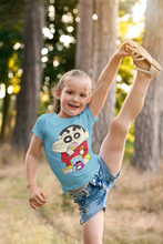 Load image into Gallery viewer, Cute Cartoon Half Sleeves T-Shirt For Girls -KidsFashionVilla
