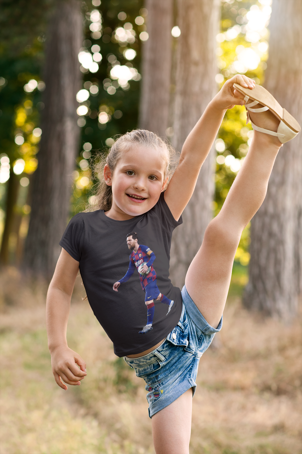 Messi Half Sleeves T-Shirt For Girls -KidsFashionVilla