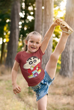 Load image into Gallery viewer, Cute Cartoon Half Sleeves T-Shirt For Girls -KidsFashionVilla
