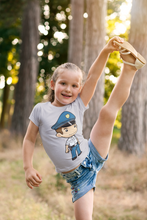 Load image into Gallery viewer, Future Police Half Sleeves T-Shirt For Girls -KidsFashionVilla
