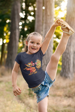 Load image into Gallery viewer, Cute Cartoon Half Sleeves T-Shirt For Girls -KidsFashionVilla
