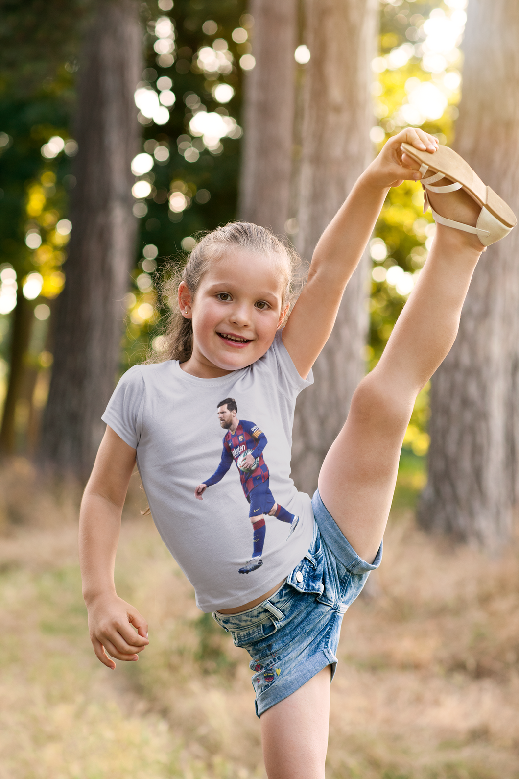 Messi Half Sleeves T-Shirt For Girls -KidsFashionVilla