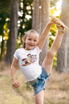 Cute Cartoon Half Sleeves T-Shirt For Girls -KidsFashionVilla