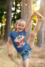 Load image into Gallery viewer, Cute Cartoon Half Sleeves T-Shirt For Girls -KidsFashionVilla
