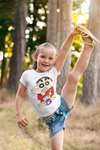 Cute Cartoon Half Sleeves T-Shirt For Girls -KidsFashionVilla